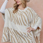 Knitted Animal Pattern Poncho Sweater