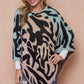 Leopard Patterned Sweater Poncho Shawls Cape