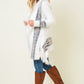 Plus Size Aztec Rainbow Pattern Open Front Drape Duster Sweater Cardigan