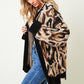 Leopard Pattern Button Down Long Sleeve Soft Loose Knit Sweater Cardigan