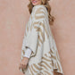 Knitted Animal Pattern Poncho Sweater