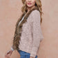 Sweater Cardigan with Faux Fur Trimmed Neck