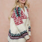 Long Sleeve Oversized Cable Knit Sweater Cardigan