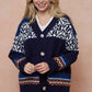 Long Sleeve Oversized Cable Knit Sweater Cardigan