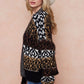 Three Color Blocked Open Front Sweater Cardigan
