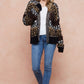 Three Color Blocked Open Front Sweater Cardigan