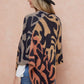 Leopard Patterned Sweater Poncho Shawls Cape