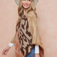 Leopard Patterned Sweater Poncho Shawls Cape