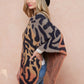Leopard Patterned Sweater Poncho Shawls Cape