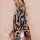 Leopard Patterned Sweater Poncho Shawls Cape