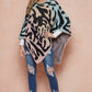 Leopard Patterned Sweater Poncho Shawls Cape