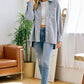 Brushed Flannel Lapel Button Down  Pocketed Shacket