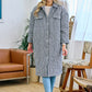 Women's Onion Quilted Checker Cotton Padded Long Coat