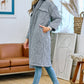 Women's Onion Quilted Checker Cotton Padded Long Coat