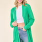 Women Lightweight Long Sleeve Soft Drape Open Front  Cardigan