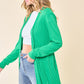 Women Lightweight Long Sleeve Soft Drape Open Front  Cardigan
