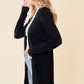 Women Lightweight Long Sleeve Soft Drape Open Front  Cardigan