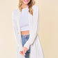 Women Lightweight Long Sleeve Soft Drape Open Front  Cardigan