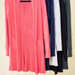 Women Lightweight Long Sleeve Cardigan Soft Drape Open Front with Pocket