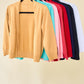 Women 3/4 Sleeve Open Front Knit Cropped Bolero