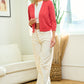 Women 3/4 Sleeve Open Front Knit Cropped Bolero