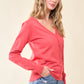 Women's Lightweight V-neck Buttoned Cardigan