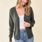 Women's Lightweight V-neck Buttoned Cardigan