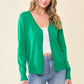Women's Lightweight V-neck Buttoned Cardigan