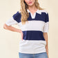 Women's Johnny Collar V Neck Sweater Top