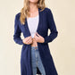 Women Lightweight Long Sleeve Cardigan Soft Drape Open Front with Pocket