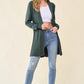 Women Lightweight Long Sleeve Cardigan Soft Drape Open Front with Pocket