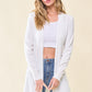 Women Lightweight Long Sleeve Cardigan Soft Drape Open Front with Pocket